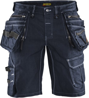 Blåkläder short denim stretch x1900 19921141 | marineblauw zwart | maat 54 - 7330509554401