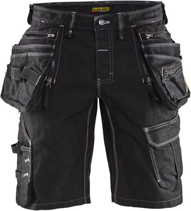 Blåkläder short denim stretch x1900 19921141 | zwart | maat 46 - 7330509534175