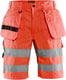 Blåkläder short high-vis 15351811 | high vis rood | maat 46 - 7330509616888