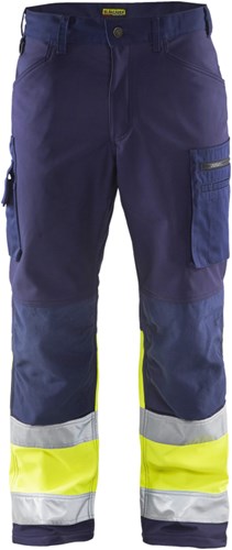 Blåkläder softshell werkbroek high-vis 15622517 | marine high vis geel | maat 62 - 7330509586068