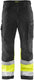 Blåkläder softshell werkbroek high-vis 15622517 | zwart high vis geel | maat 50 - 7330509586204