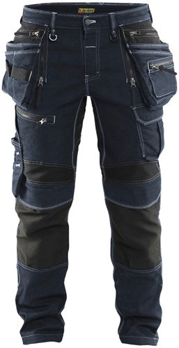 Blåkläder werkbroek denim stretch x1900 19901141 | marineblauw zwart | maat c52 - 7330509531884