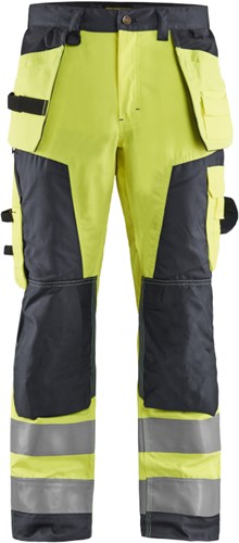 Blåkläder werkbroek high-vis 15681811 | high vis geel medium grijs | maat 58 - 7330509676219