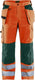 Blåkläder werkbroek high-vis met ventilatie 15651811 | high vis oranje groen | maat 64 - 7330509571699