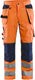 Blåkläder werkbroek high-vis met ventilatie 15651811 | high vis oranje marineblauw | maat 50 - 7330509673232