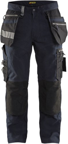 Blåkläder werkbroek met stretch 15901343 | donker marineblauw zwart | maat 48 - 7330509621653