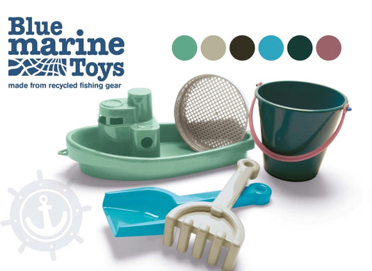 Dantoy blue marine toys - boot en emmerset (5-delig)