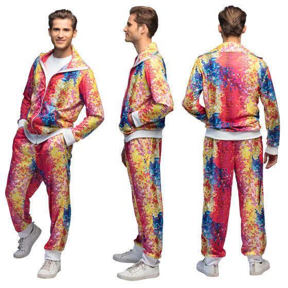 Load image into Gallery viewer, Boland Disco dude trainingspak heren multicolor maat L
