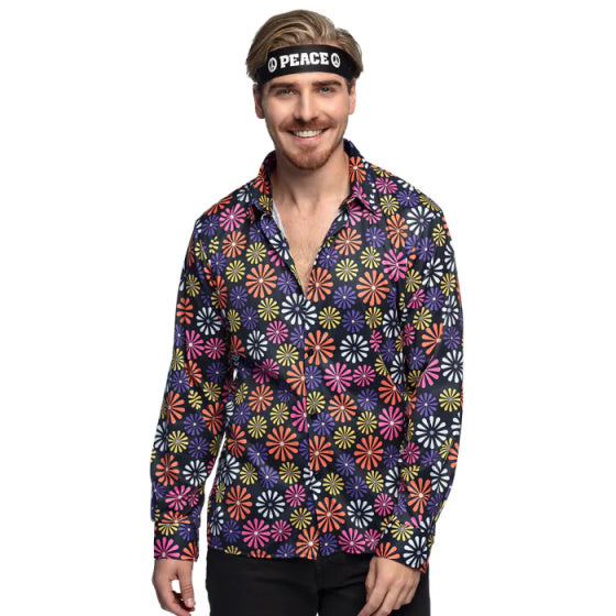 Load image into Gallery viewer, Boland Flower Shirt Heren Polyester maat L

