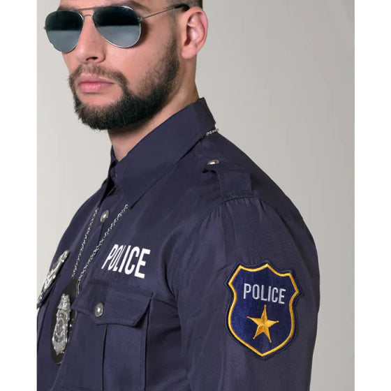 Load image into Gallery viewer, Boland Politieblouse Polyester Heren Donkerblauw maat 50-52
