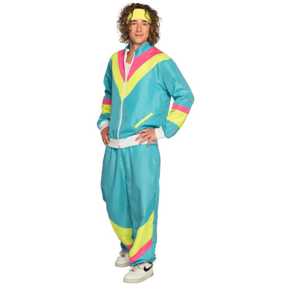 Load image into Gallery viewer, Boland Retro Trainingspak Heren Polyester Blauw maat M
