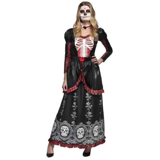 Boland señora adriana halloween kostuum dames zwart rood maat 44 46