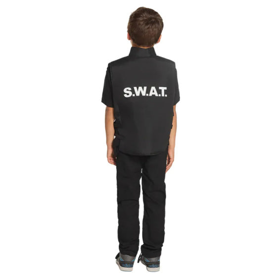 Load image into Gallery viewer, Boland Verkleedpak Swat Kogelvrijvest Junior Zwart
