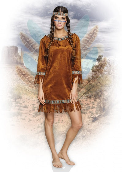 Load image into Gallery viewer, Boland Verkleedpak Indiaan Young Deer Dames Bruin Maat M
