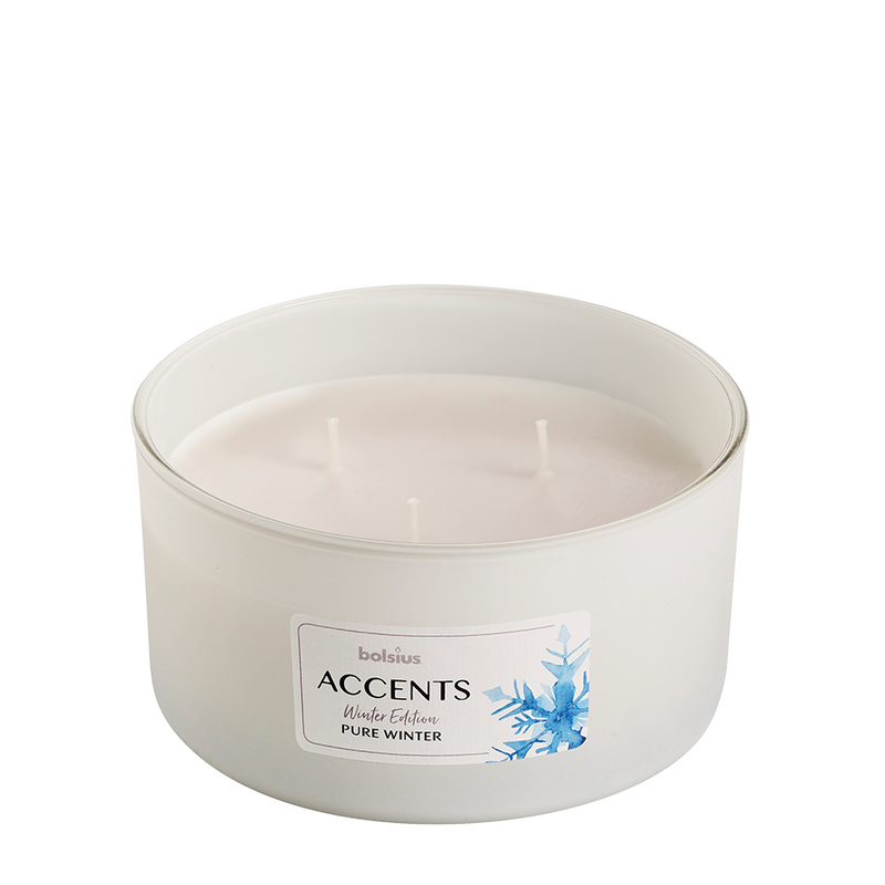 Afbeelding laden in galerijviewer, Bolsius geurglas accents multi lont pure winter 75 137mm
