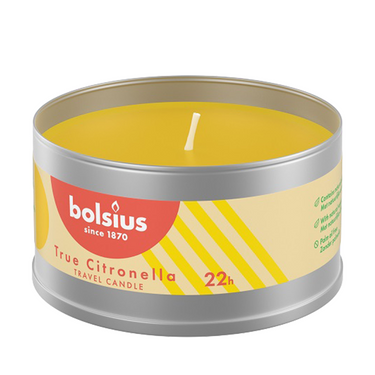 Bolsius outdoor blik true citronella 87 49mm