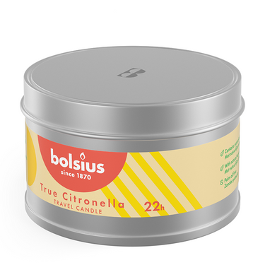 Bolsius outdoor blik true citronella 87 49mm