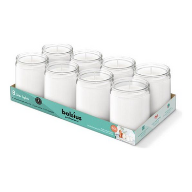 Bolsius prof star light glas transparant (8 stuks)