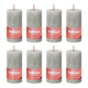 Bolsius rustiek stompkaars sandy grey ø50x100 mm 30 uur (8 stuks)