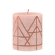 Bolsius rustieke stompkaars silhouette winter edition misty pink 80 68mm
