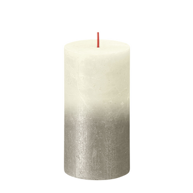 Bolsius rustieke stompkaars sunset soft pearl + champagne 130 68mm
