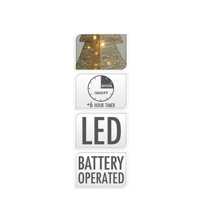 Afbeelding laden in galerijviewer, Boom vouwbaar goud led 20 leds 50cm
