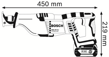 Bosch blauw bosch professional gsa 18 v-li - reciprozaag (zonder accu lader) - inclusief 1x zaagblad s 123 xf - 1x zaagblad s 2345 x