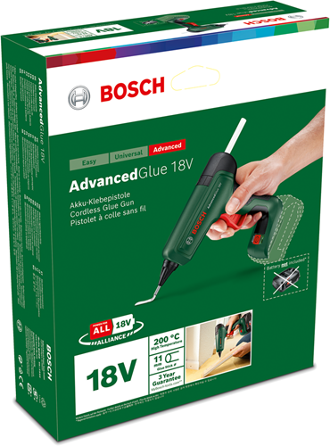 Bosch groen advanced glue 18v accu lijmpistool | 11 mm | 45 - 300 mm | 200 °c - 0603264800
