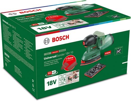 Load image into Gallery viewer, Bosch groen universalsander 18v-10 bt accumultischuurmachine | 18v | zonder accu en lader - 06033e3100
