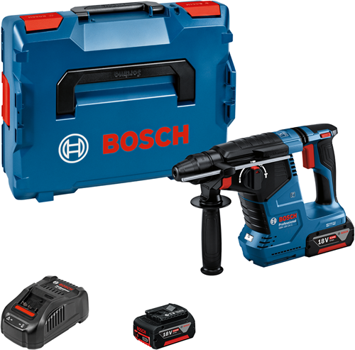 Load image into Gallery viewer, Bosch blauw gbh 18v-24c professional accu boorhamer | sds-plus | 2 x 5,0 ah accu + snellader | in l-boxx 0611923003
