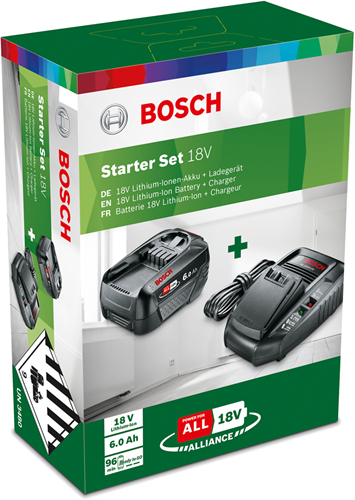 Load image into Gallery viewer, Bosch groen bosch accessoires 1600a00zr8 | starterset | 18v | 1 x 6.0 ah accu + al1830 cv lader 1600a00zr8
