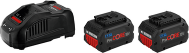 Bosch blauw 18v starterset met 2 accu's procore18v 5.5ah + lader gal 1880 cv - 1600a0214c