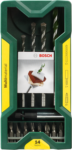Bosch accessoires bosch x-line borenset - 14-delig - voor hout, metaal en steen