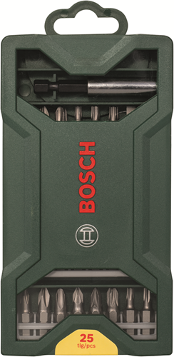 Bosch accessoires bosch x-line bitset - 25-delig - met universele houder - geschikt voor alle merken