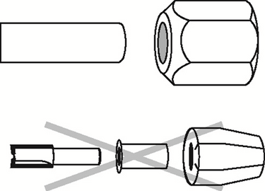 Bosch accessoires spantang 6 mm, 24 mm 1st - 2608570103