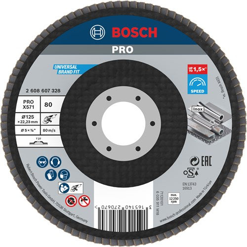 Load image into Gallery viewer, Bosch accessoires 1 lamellenschijf 125 x571, best for metal recht, 80 - 2608607328
