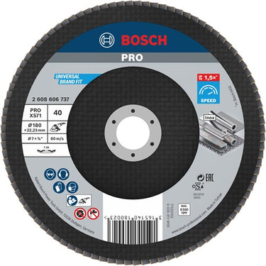 Bosch accessoires 1 lamellenschijf 180 x571, best for metal haaks, k40 - 2608606737