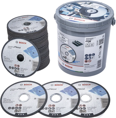 Bosch accessoires 100x doorslijpschijf standard metal 125x1x22.23 in emmer - 2608626116