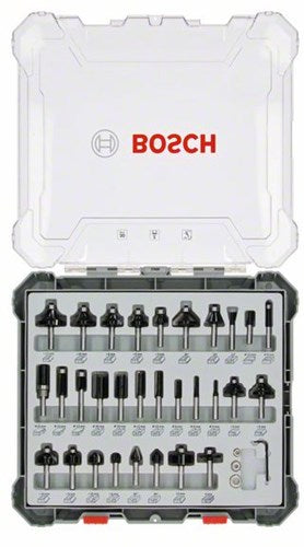 Bosch accessoires 30-delige gemengde freesset - schachtdiameter 6 mm - 2607017474