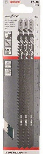 Bosch accessoires 3x hcs decoupeerzaagblad t744d - 2608663314