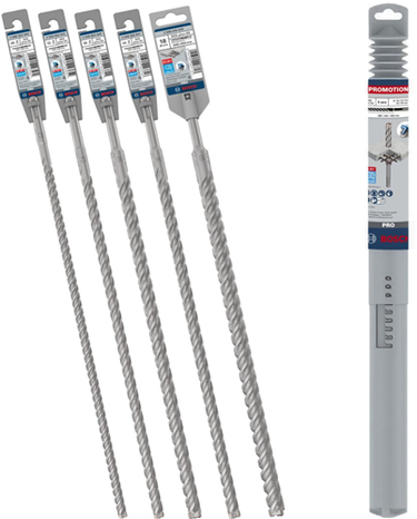 Bosch accessoires 5-delige pro sds plus-5x hamerborenset lang - 10, 12, 14, 16, 22 x 610 mm - 061599766x