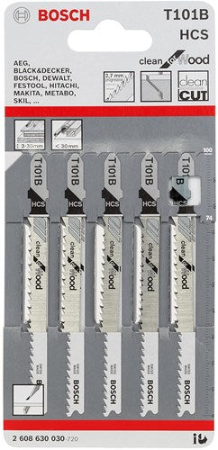 Load image into Gallery viewer, Bosch accessoires 5x clean voor hout decoupeerzaagblad t101b - 2608630030
