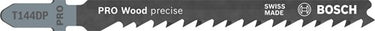 Bosch accessoires 5x precision voor hout decoupeerzaagblad t144dp - 2608633a35