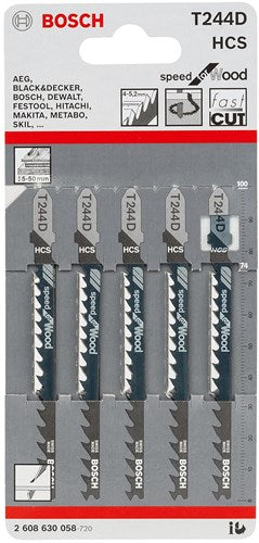 Bosch accessoires 5x speed voor hout decoupeerzaagblad t244d - 2608630058