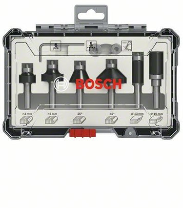 Bosch accessoires 8-delige gemengde freesset - schachtdiameter 6 mm - 2607017468