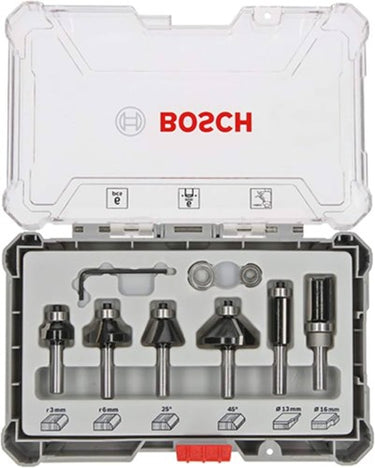 Bosch accessoires 8-delige gemengde freesset - schachtdiameter 6 mm - 2607017468