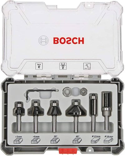 Load image into Gallery viewer, Bosch accessoires 8-delige gemengde freesset - schachtdiameter 6 mm - 2607017468
