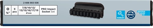 Load image into Gallery viewer, Bosch accessoires bosch professional pro impact krachtdoppenset kort 3 8 9-delig - 2608003036
