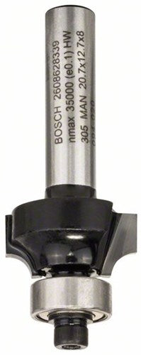 Bosch accessoires afrondprofielfrezen 8 mm, r1 4 mm, l 12,7 mm, g 53 mm 1st - 2608628339