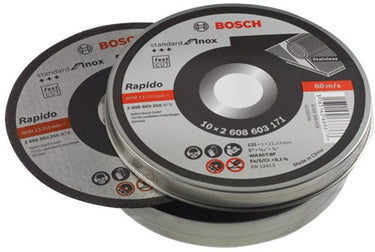 Bosch accessoires bosch doorslijpschijf recht standard for inox - rapido 115mm - 10stuks